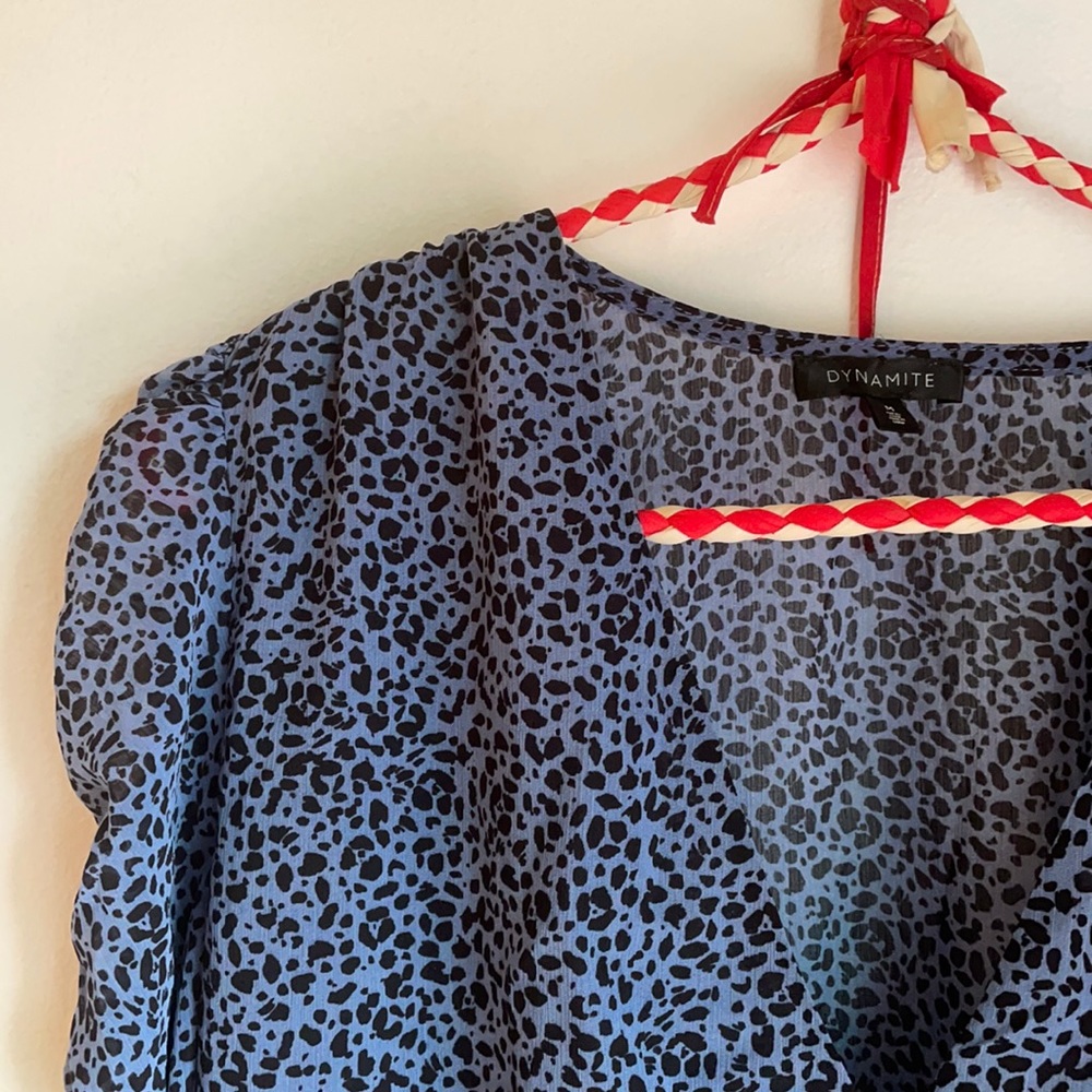 Dynamite Leopard Print Blouse